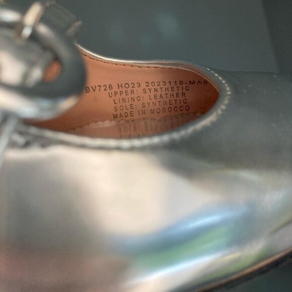 J.crew Maisie Double-Strap Silver Metallic Maryjane Heels 7.5 - Picture 8 of 8